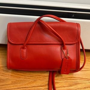 Cherry red Coach shoulder bag